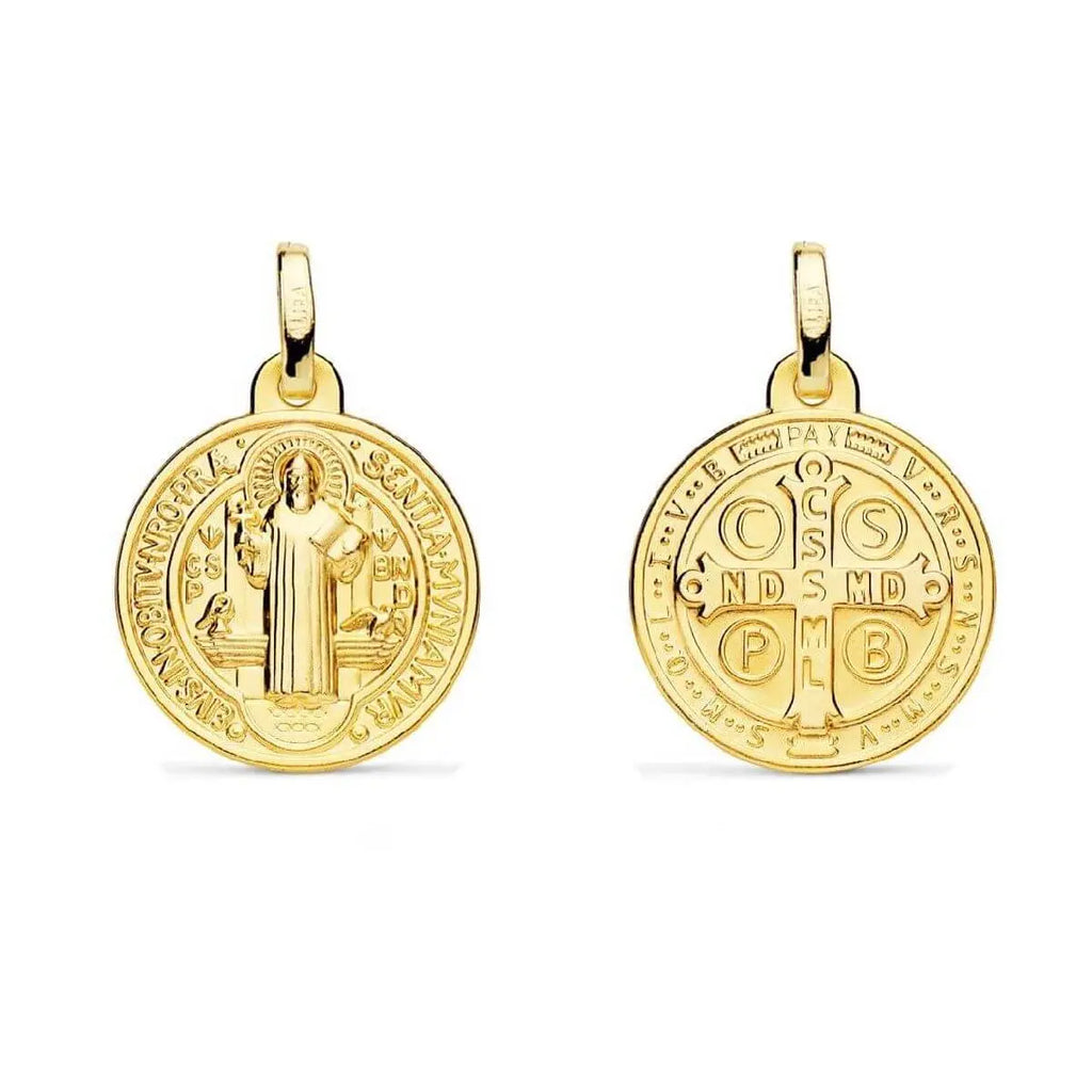 1-3/4 St. Benedict Enameled Gold Medal - 12/pk - Autom