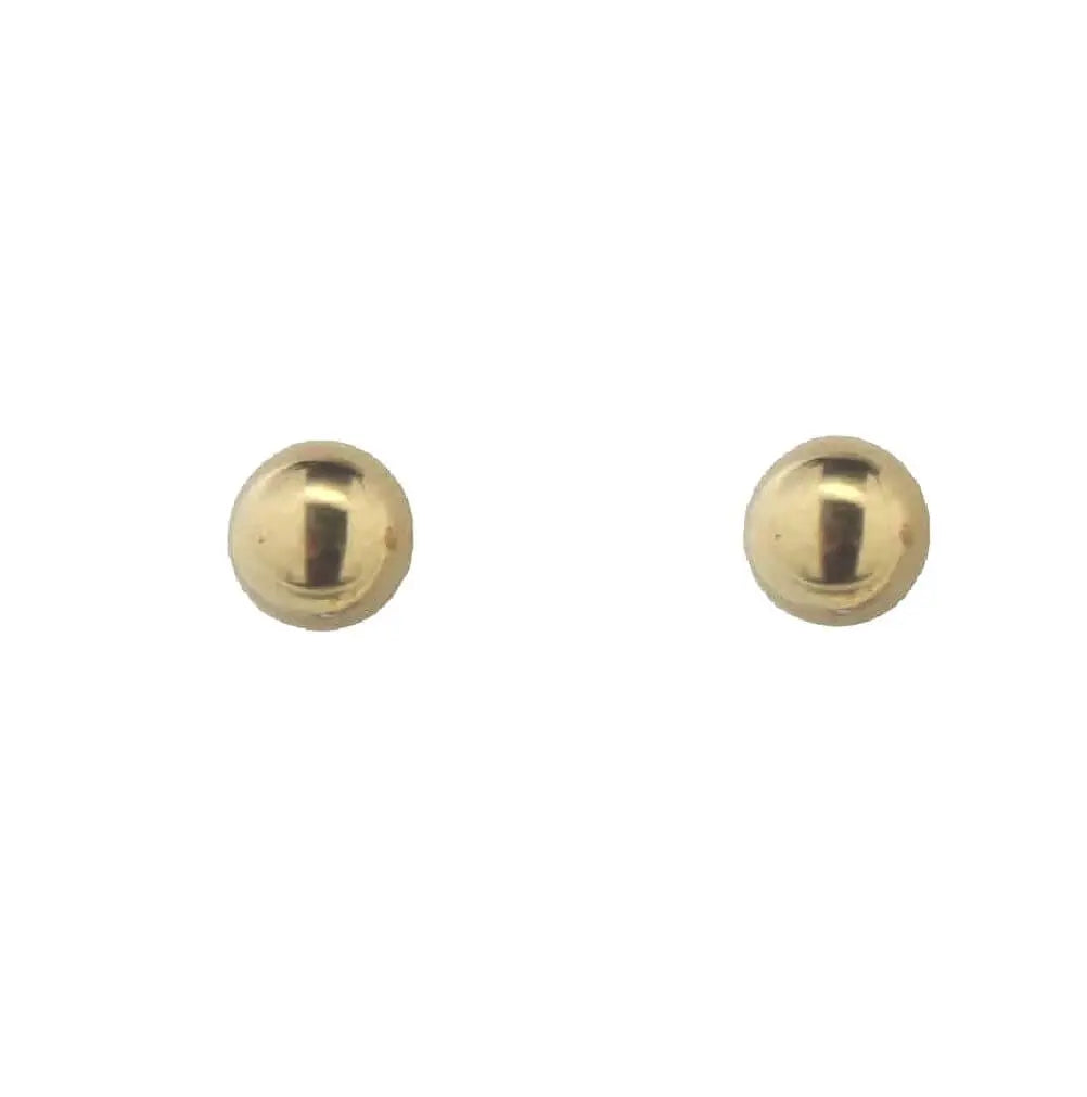 Girls' Classic Ball Screw Back 18K Yellow Gold Earrings - 5mm - in Season Jewelry