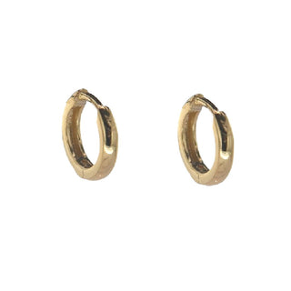 18k Solid Yellow Gold Casting Small Huggie Hoop Earrings - Amalia FJ & Boutique