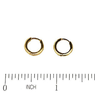 18k Solid Yellow Gold Casting Small Huggie Hoop Earrings - Amalia FJ & Boutique