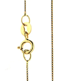 Elegant 18K Gold Thin Box Chain - Hypoallergenic & Versatile - Amalia FJ & Boutique
