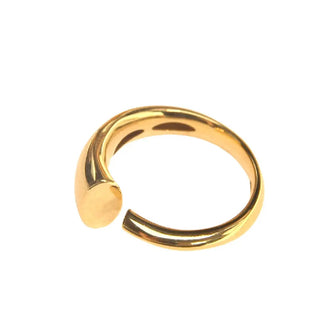 18k Solid Yellow Gold Modern Degrade Polished Open Ring