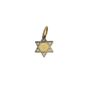 18k Two Tone Gold Small Star David pendant. , Amalia Jewelry
