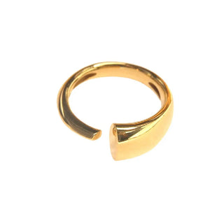 18k Solid Yellow Gold Modern Degrade Polished Open Ring