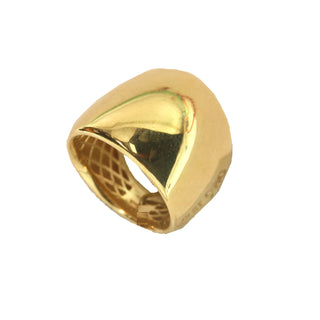 18K Solid Yellow Gold Graduated Polished Band Ring