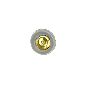 18K Yellow Gold and Silicone Earring Back Nut Replacement