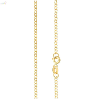 18k Solid Yellow Gold Curb Hollow Light Chain 24 inches (Copy)