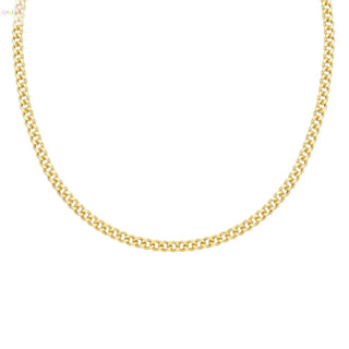 18k Solid Yellow Gold Curb Hollow Light Chain 24 inches (Copy)