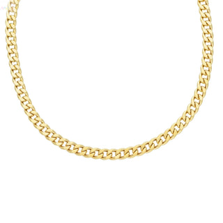 18k Solid Yellow Gold Curb Hollow Chain Necklace 24 inches (Copy)