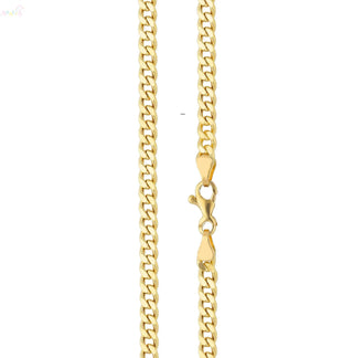 18k Solid Yellow Gold Curb Hollow Chain Necklace 24 inches (Copy)