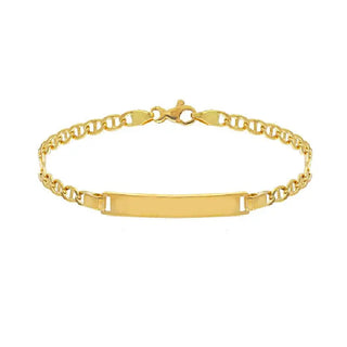 18k Solid Yellow Gold Marine Link light Id Bracelet