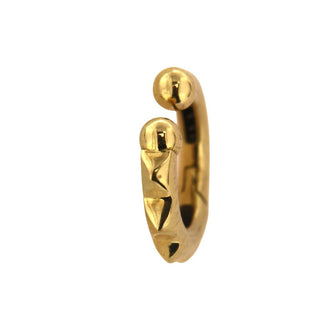 18k Solid Yellow Gold Hinged Cuff Earring