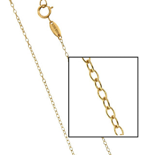18K Solid Yellow Gold Thin Cable Chain