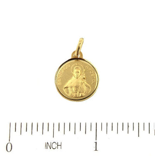 18k Solid Yellow Gold Saint James the Apostle Medal - Satiago apostol , Amalia Jewelry