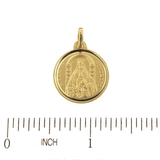 18K Solid Yellow Gold Our Lady of Coromoto. Nuestra Señora de Coromoto 18mm , Amalia Jewelry