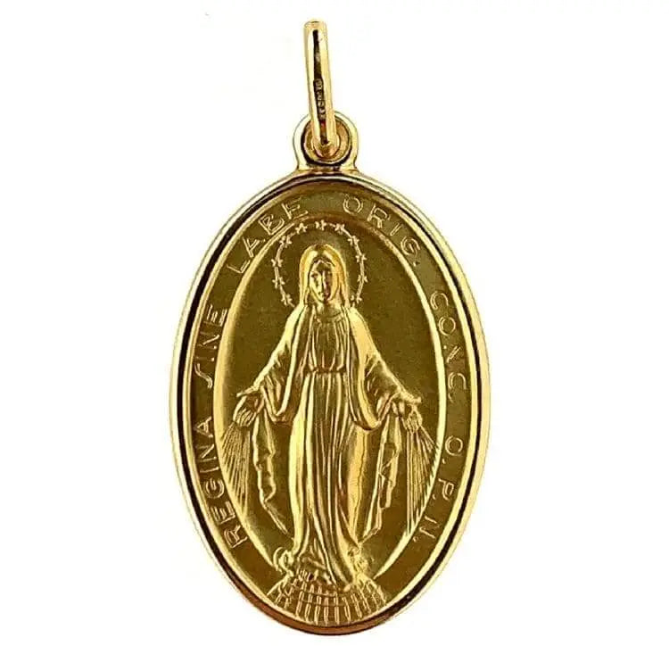 DIRECT FROM LOURDES - Quality Gold French Miraculous Medal 25 mm.
