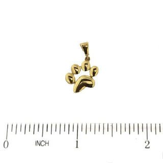 18k Solid Yellow Gold Dog Paw Pendant , Amalia Jewelry