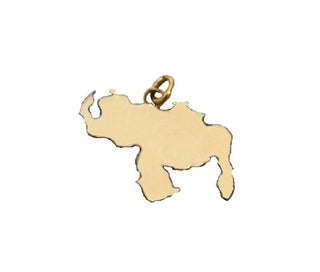 18k Solid Yellow Gold Polished Map of Venezuela Pendant