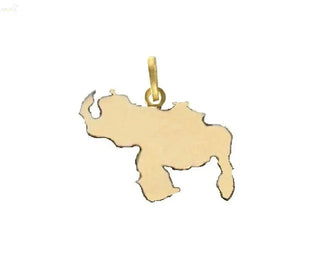 18k Solid Yellow Gold Polished Map of Venezuela Pendant