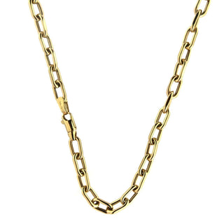 18k Solid Yellow Gold Open Link Cable Men Chain 24 inches 12.05 grams link 8 x 4 mm =0.31 x 0.16 inch , Amalia Jewelry