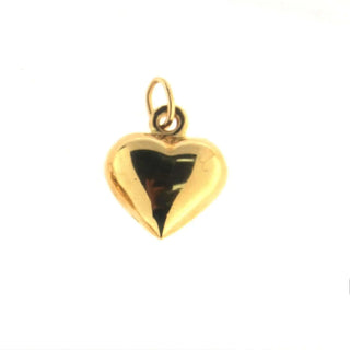 18K Solid Yellow Gold Polished Puffy Heart Pendant 0.53 x 0.55 x 0.31 , Amalia Jewelry