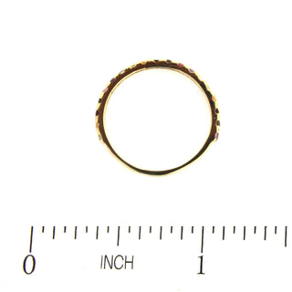 18K Solid Gold Thin Multicolor Zirconia Band ring Amalia Jewelry