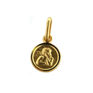 18K Yellow Gold Angel Charm (9mm/15mm with Bail) , Amalia Jewelry