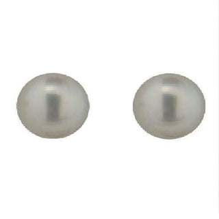 18K Solid Yellow Gold 3mm Cultivated Pearl Covered Screwback Earrings , Amalia Jewelry