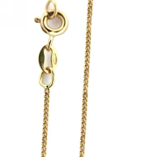 18K Solid Yellow Gold Curb Chain 13.5 , 16, 18 and 24 inches. , Amalia Jewelry