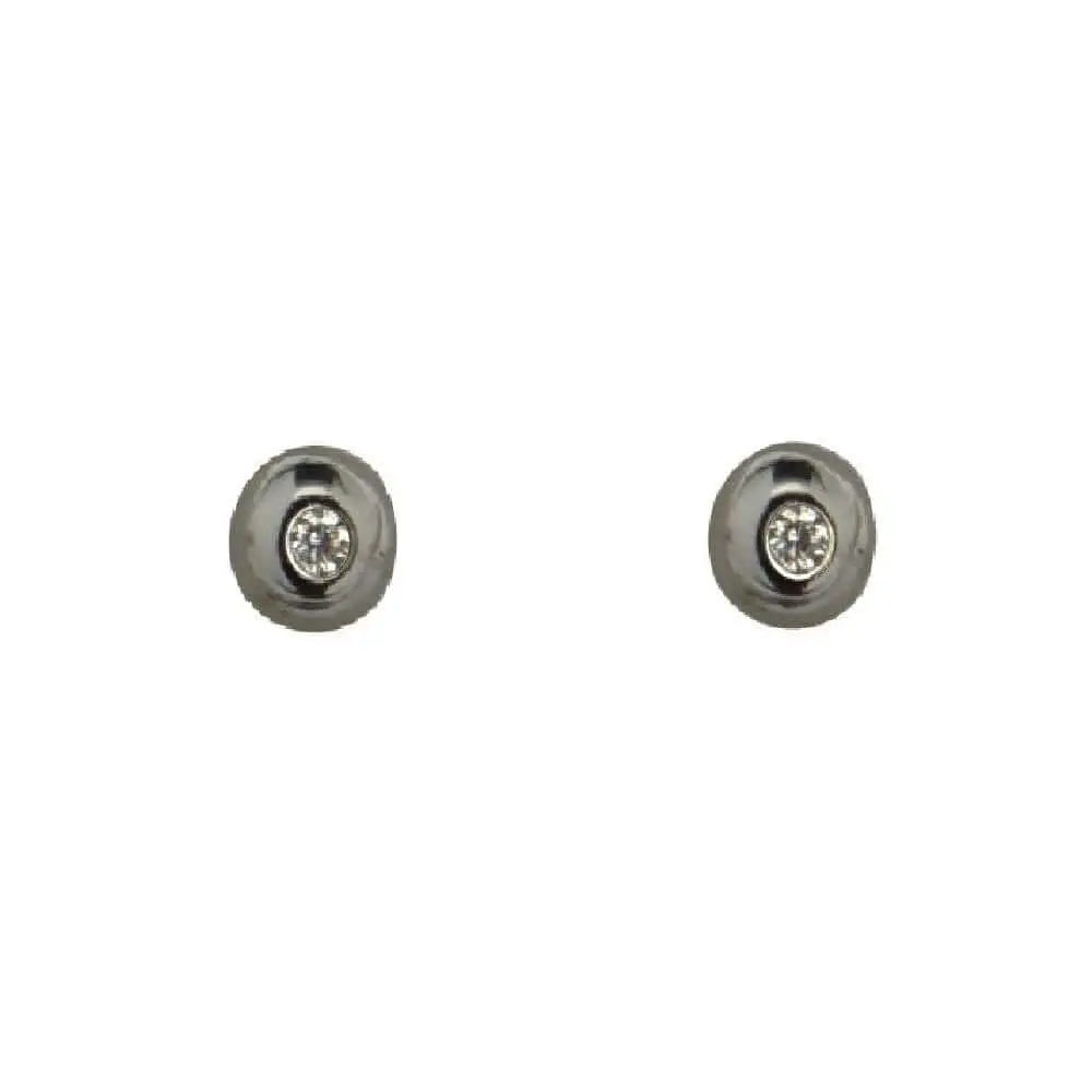 18K White Gold sold 4mm Diamond Screwback Stud Earrings