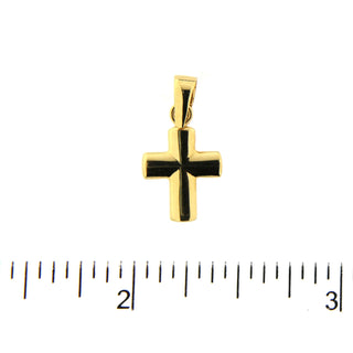 18k yellow gold cross 0.71 x 0.38 inch , Amalia Jewelry