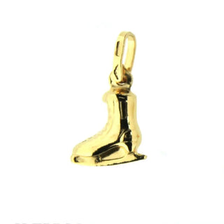 18K Solid Yellow Gold small Ice Skate pendant , Amalia Jewelry