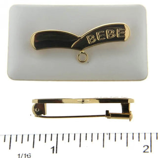18Kt Yellow Gold BEBE Saftey Pin (38mm X 8mm) Amalia Jewelry