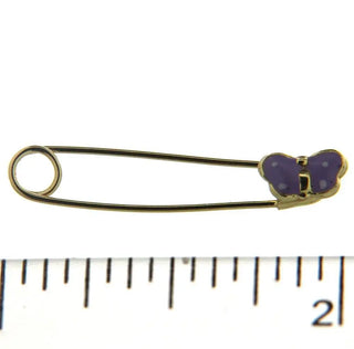 18kt Yellow Gold Lilac Butterfly Pin (1in Long) , Amalia Jewelry