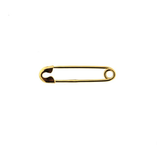 18K Solid Yellow Gold Safety Pin 1 inch. , Amalia Jewelry