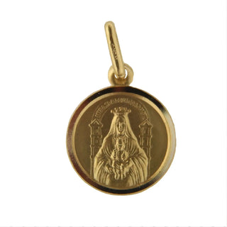 18K Solid Yellow Gold Our Lady of Coromoto Medal Pendant 15,13& 11mm , Amalia Jewelry