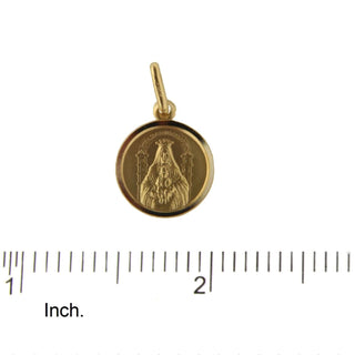 18K Solid Yellow Gold Our Lady of Coromoto Medal Pendant 15,13& 11mm , Amalia Jewelry
