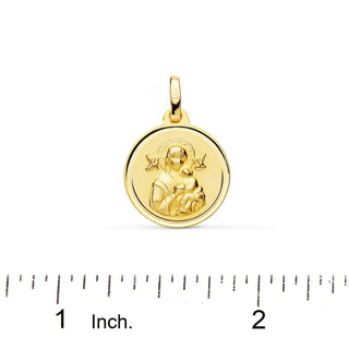 18K Solid Yellow Gold Our Lady of Perpetual Help , Amalia Jewelry