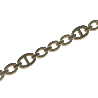 18K Solid Gold Modern Open Marine Link Bracelet. , Amalia Jewelry