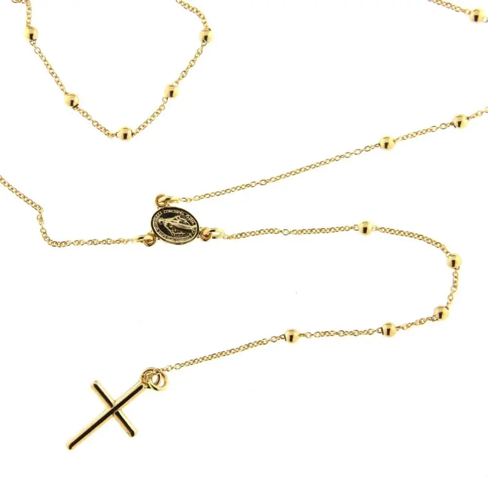 18K Yellow Gold Rosary Necklace for Men and for Women Gold Rosary Chain  Necklace Gold Gift for Men and for Women Italian Handmade - Etsy