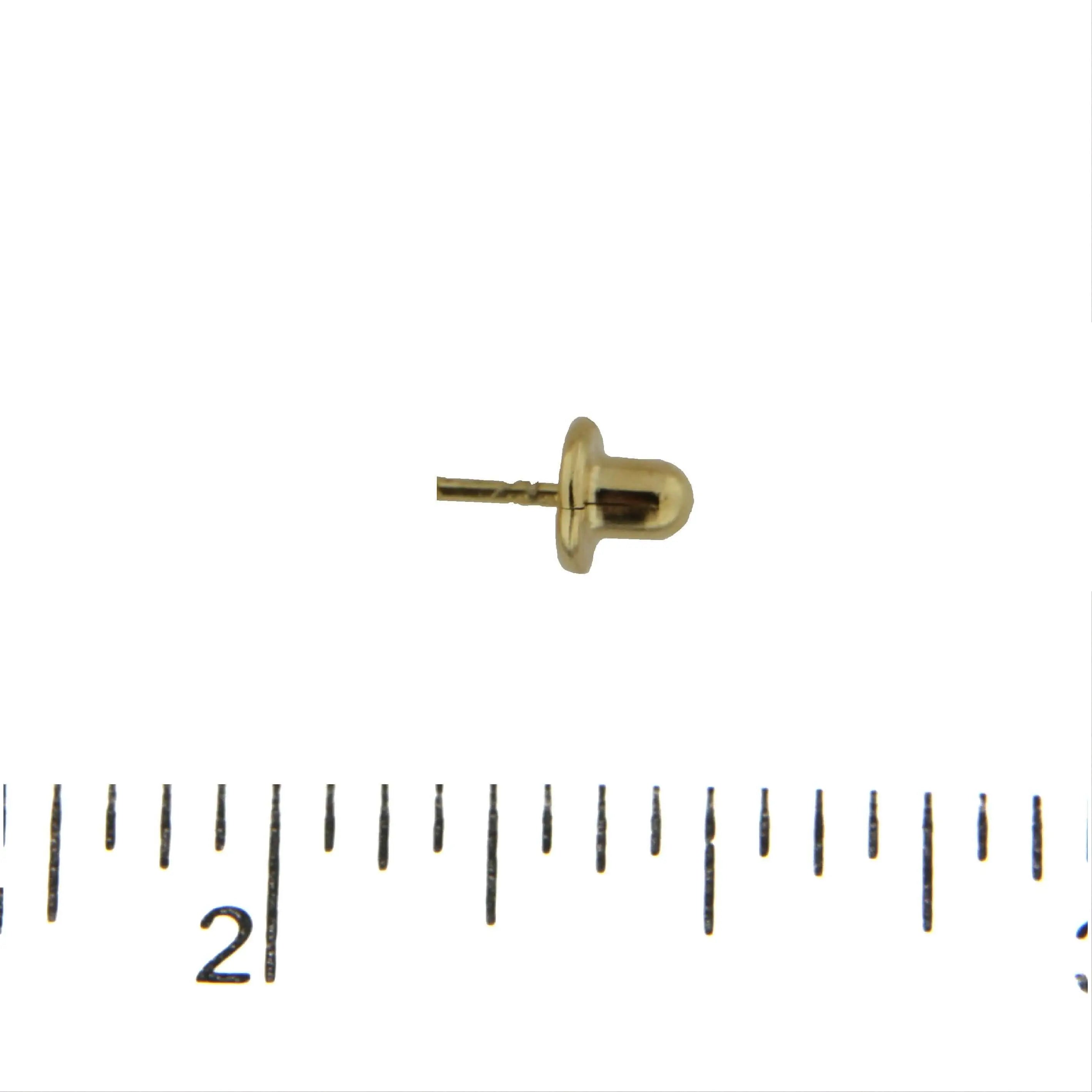 18k Solid Yellow Gold Earring Screw Back Replacement Tall model