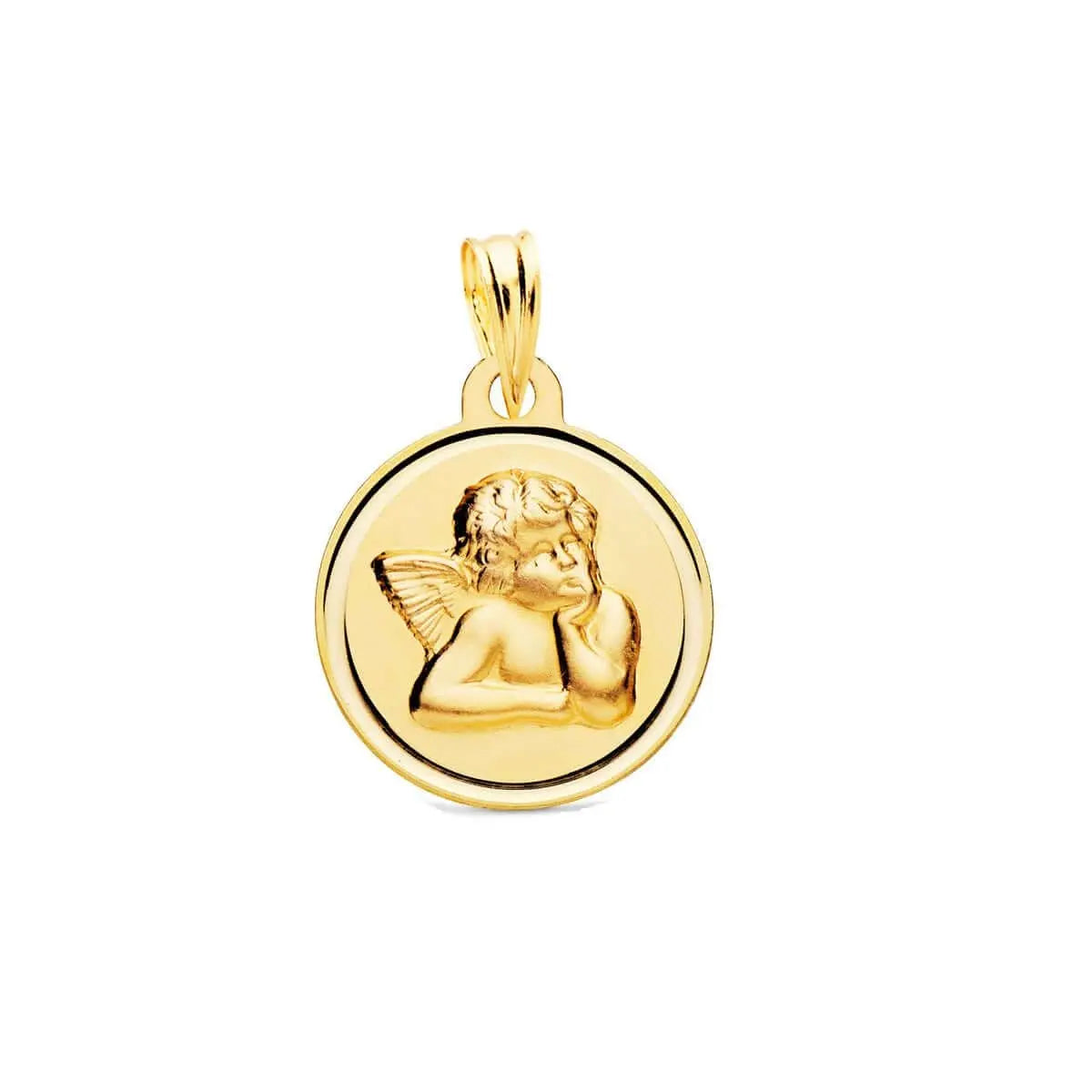 Gold Angel Pendant 18K Solid Gold Angel Necklace Religious -  Israel