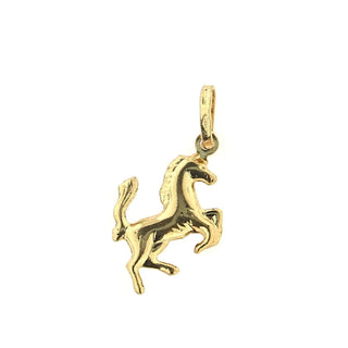 18k solid yellow gold Horse pendant , Amalia Jewelry